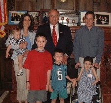 The Scott family with Governor Rendell of Penn.